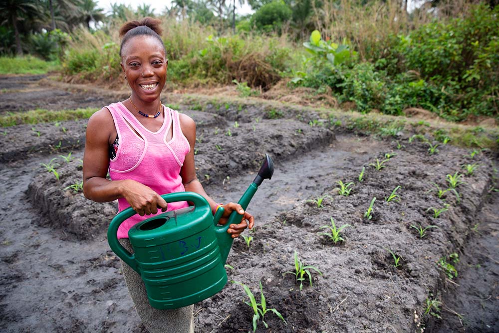 Woman farmer in Sierra Leone