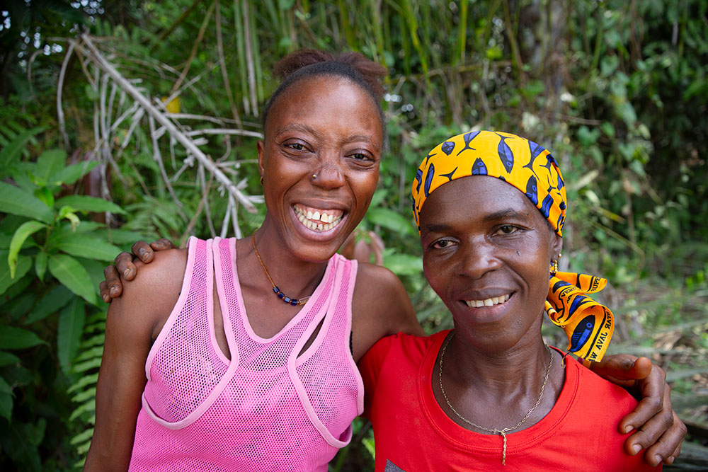 Two women farmers in Sierra Leone