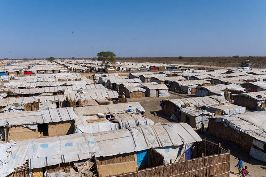 Displacement camp at Bentiu in South Sudan