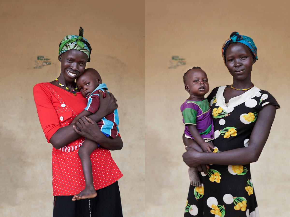 Nyapan* and Ngor* (1.5); Achanga* (28) with baby Yel* (1). (Photos: Abbie Trayler-Smith / Concern Worldwide; Names changed to protect identities.)