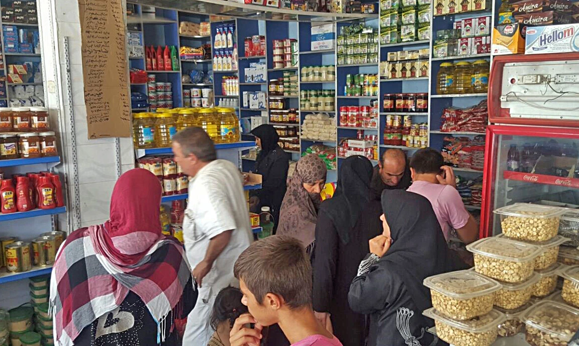 A shop in Northern Syria that accepts Concern food vouchers.