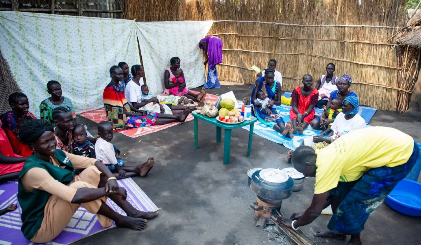 A cookery session in Ethiopia