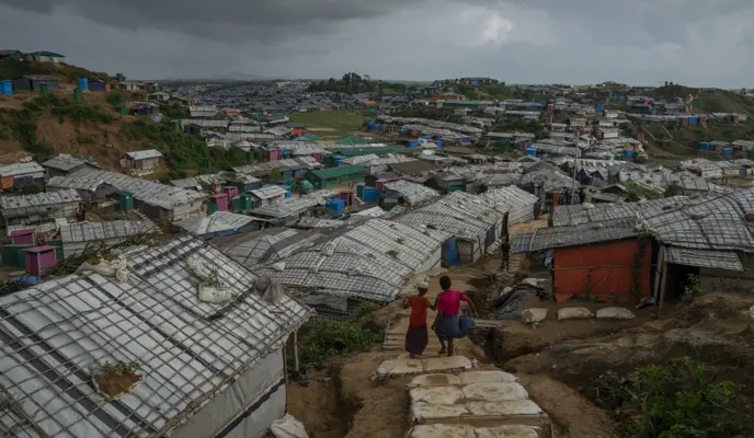Photo of Cox's Bazar Refugee Camp, Bangladesh which is the largest displacement camp in the world.