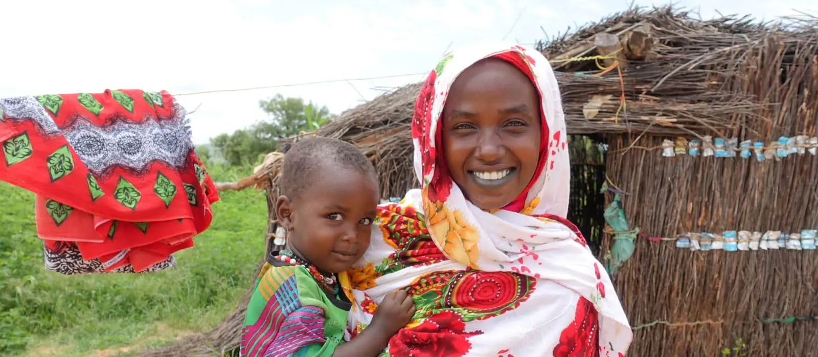 Young mother in Chad with her child