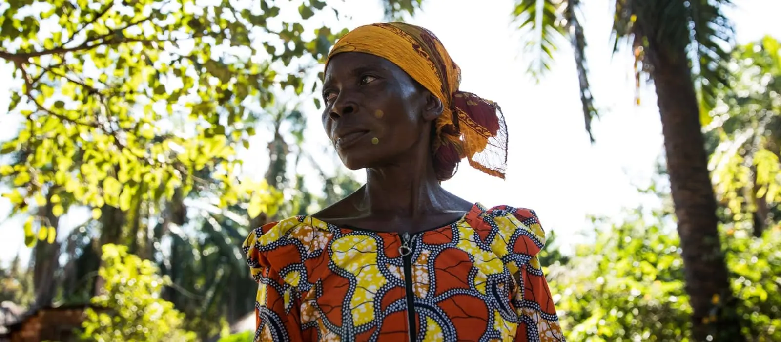 Adrenise Lusa, 60, in the village of Kaiha, Manono Territory, DRC