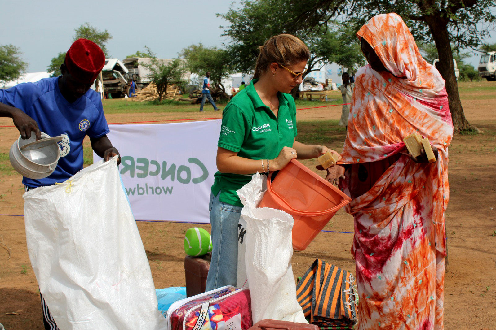 Concern staff providing aid 