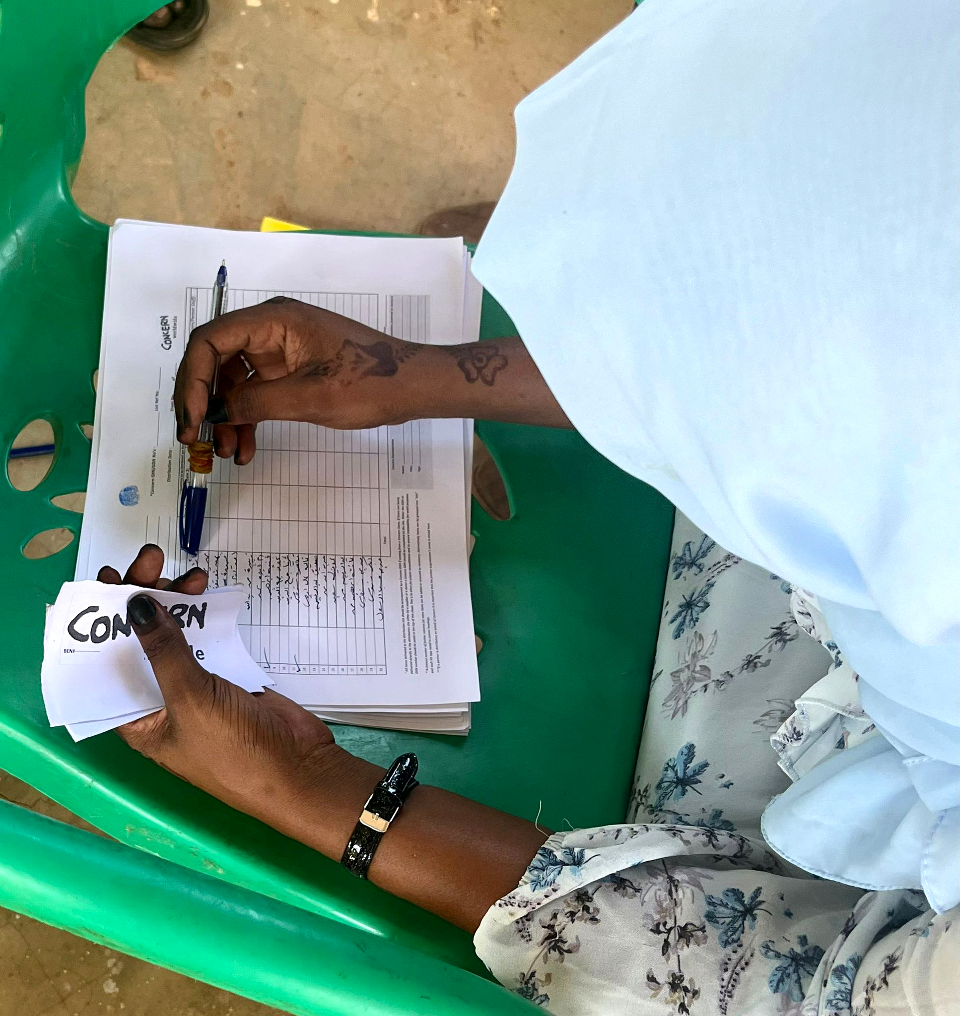 Concern distribution site in Sudan.