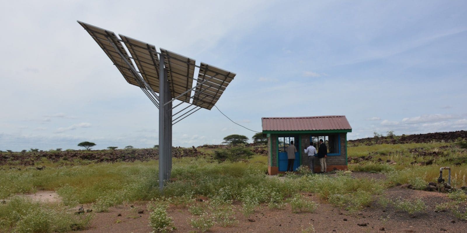 A solar powered water point in Marsabit, Northern Kenya.