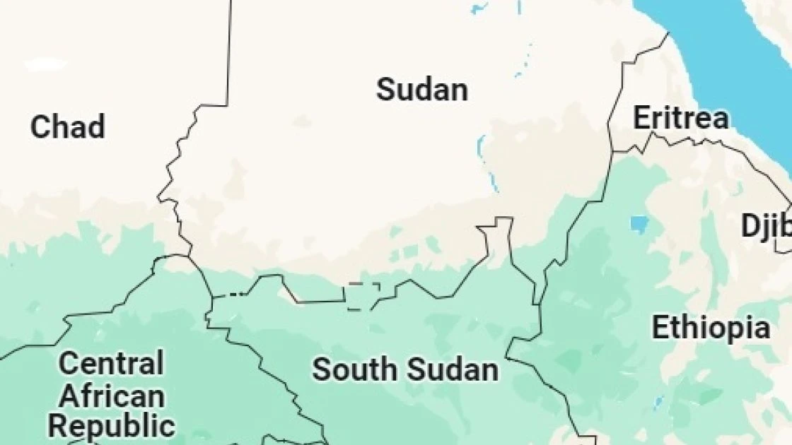 Map of Sudan and South Sudan