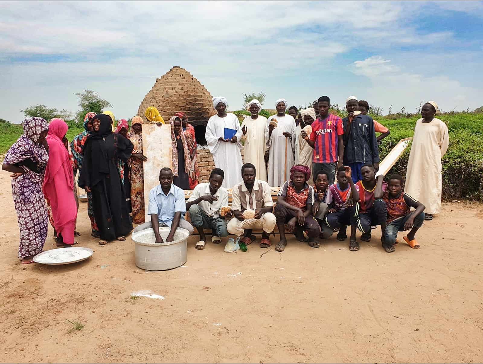 A group of people in rural Sudan