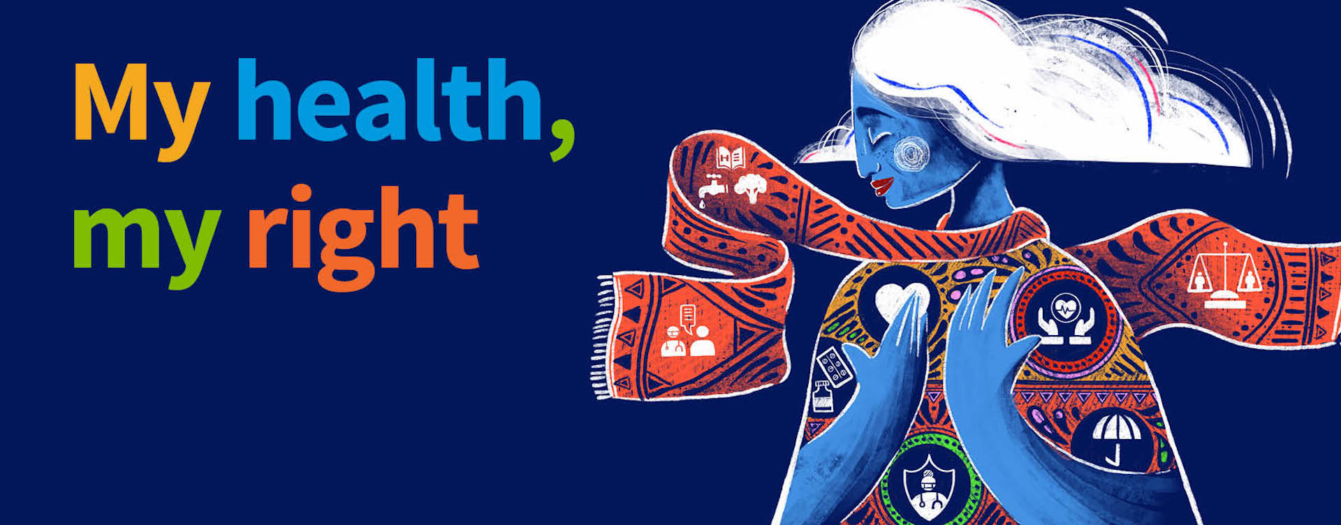 World Health Day banner for 2024 with the slogan "My health, my right" (Courtesy of WHO)